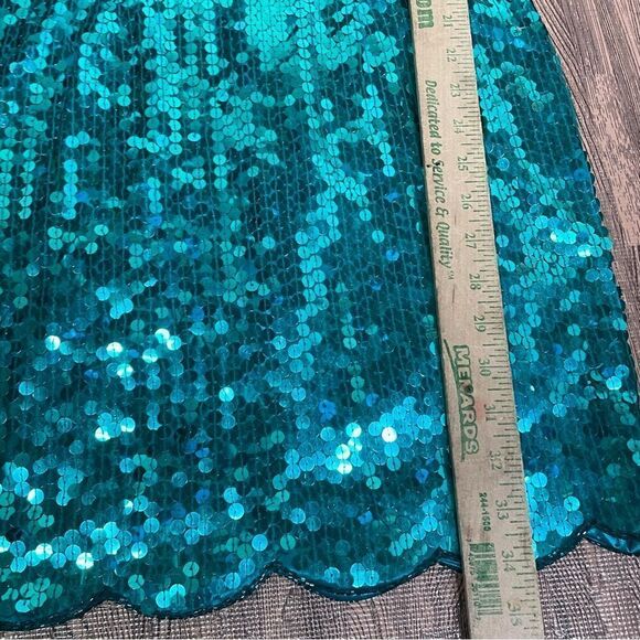 90's‎ Niteline Sequin Turquoise Hoco Mini Dress Vintage 4 - Picture 8 of 10